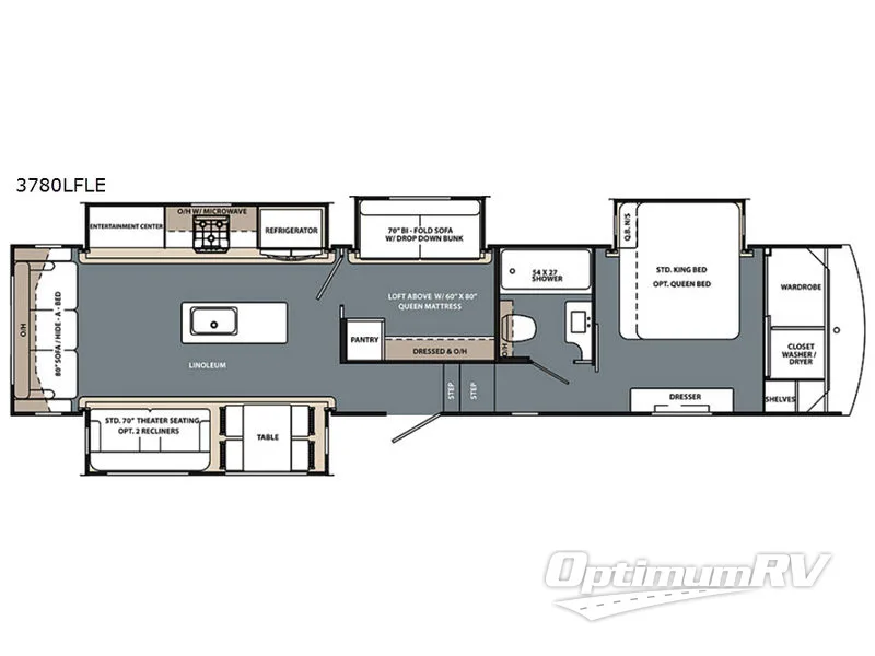 2020 Forest River Cardinal 3780LFLE RV Floorplan Photo