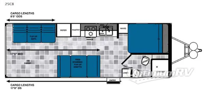 2016 Forest River Work and Play Ultra Lite 25CB LE RV Floorplan Photo