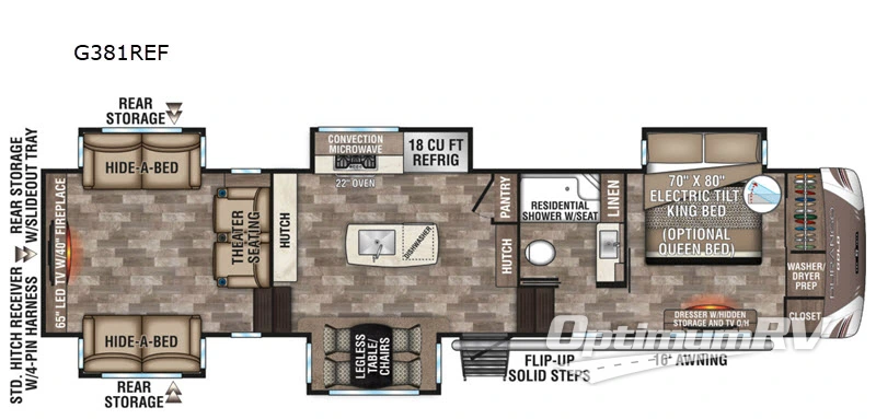 2020 KZ Durango Gold G381REF RV Floorplan Photo