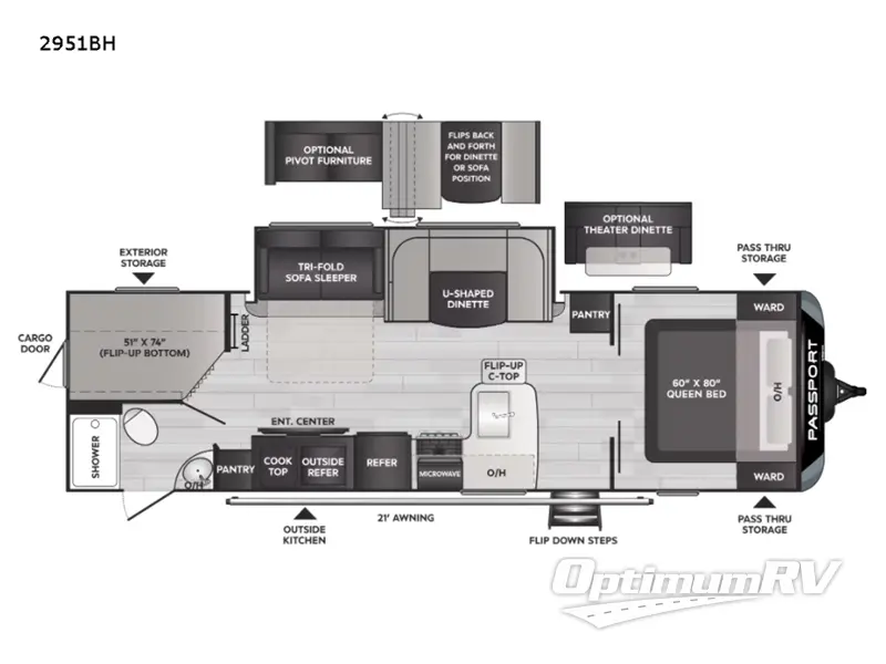 2022 Keystone Passport GT 2951BH RV Floorplan Photo