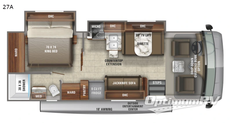 2021 Jayco Alante 27A Floorplan Photo