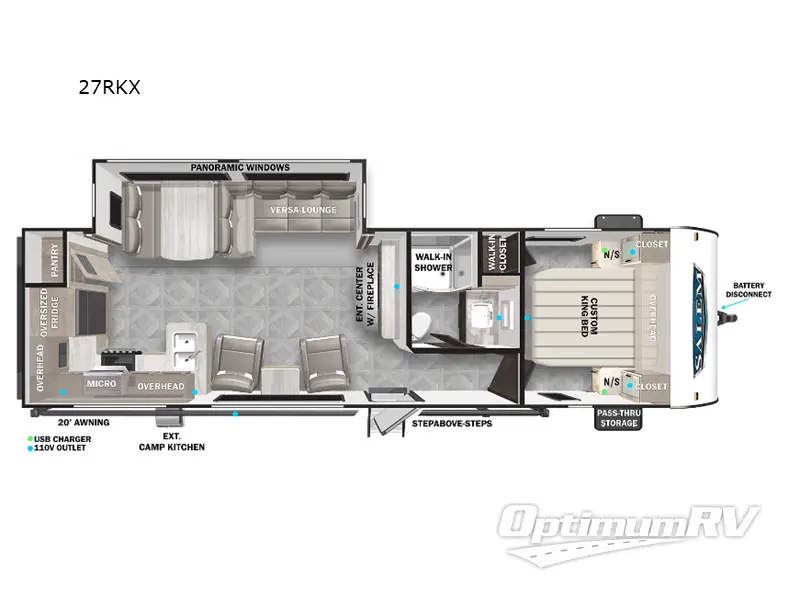 2023 Forest River Salem 27RKX RV Floorplan Photo