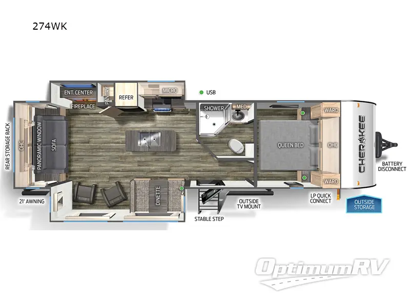 2025 Forest River Cherokee 274WK RV Floorplan Photo