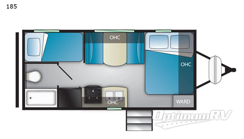 2018 Heartland Mallard 185 RV Floorplan Photo