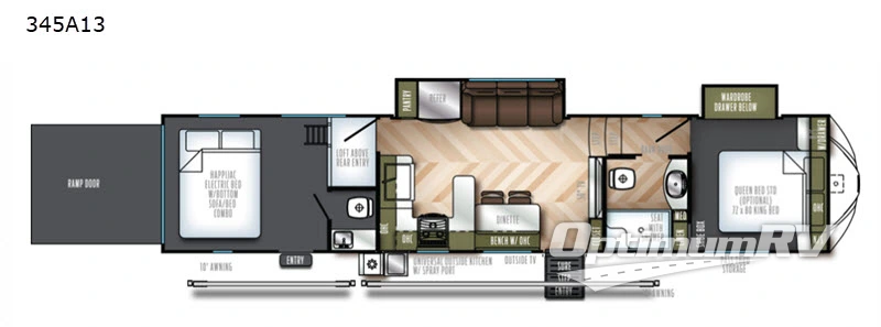 2019 Forest River Vengeance 345A13 Floorplan Photo