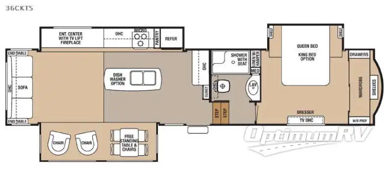 2016 Forest River Cedar Creek 36CKTS RV Floorplan Photo