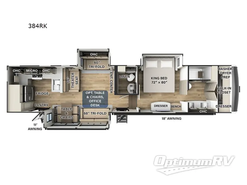 2025 Palomino Columbus 384RK RV Floorplan Photo