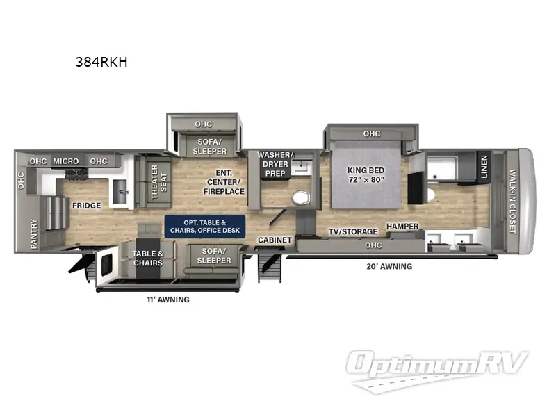 2025 Palomino Columbus 384RKH RV Floorplan Photo