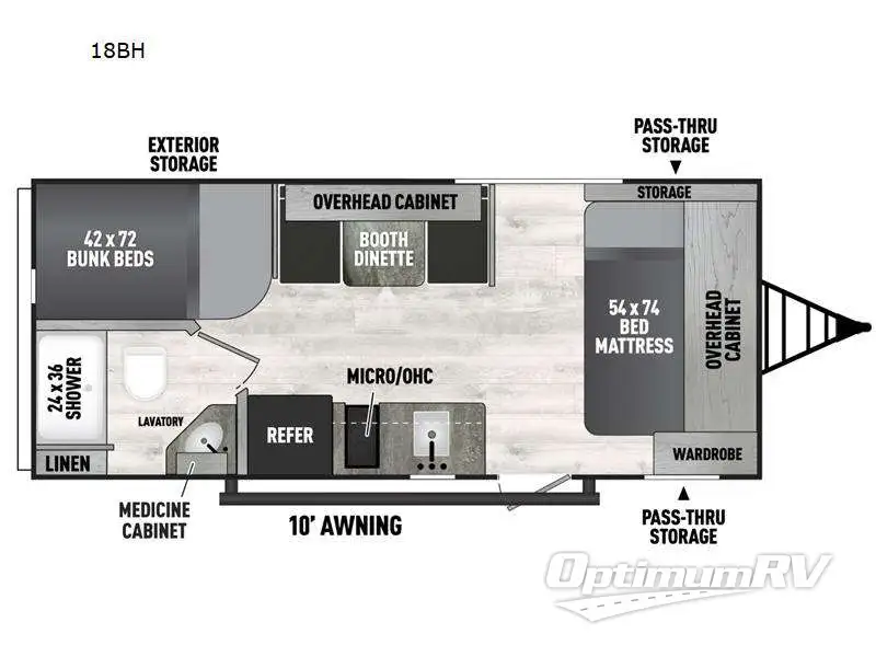 2024 Coachmen Clipper 4K Series 18BH RV Floorplan Photo