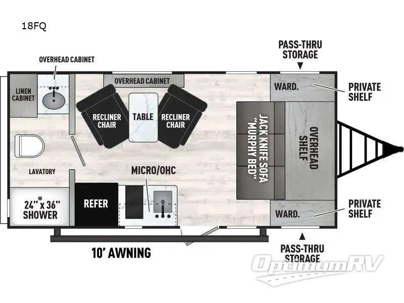 2025 Coachmen Clipper 4K Series 18FQ RV Floorplan Photo