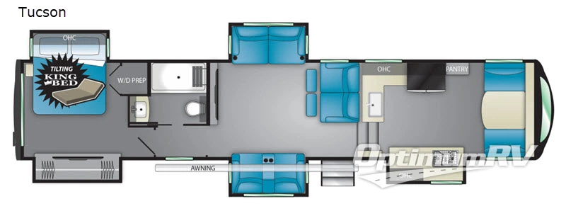 2021 Heartland Landmark 365 TUCSON RV Floorplan Photo