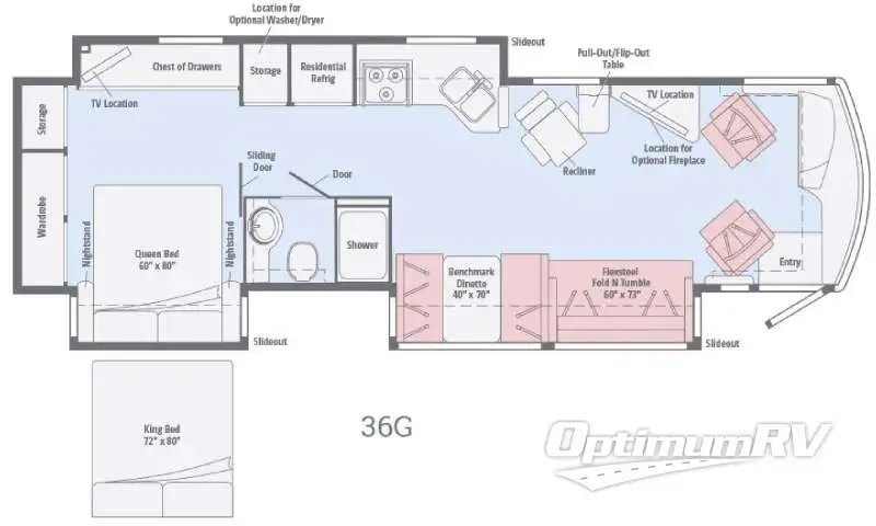 2016 Itasca Solei 36G RV Floorplan Photo