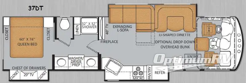 2014 Thor Challenger 37DT RV Floorplan Photo