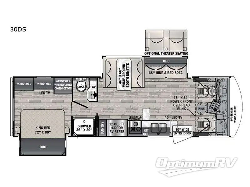 2022 Forest River FR3 30DS RV Floorplan Photo