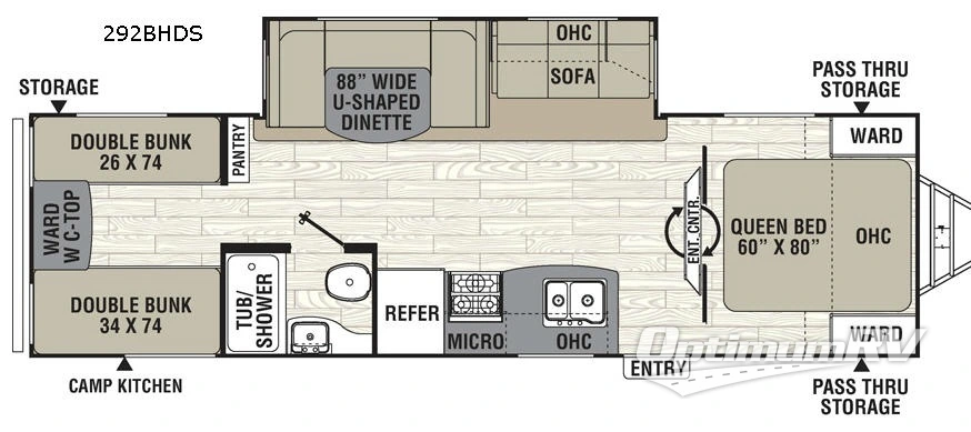 2017 Coachmen Freedom Express 292BHDS Floorplan Photo