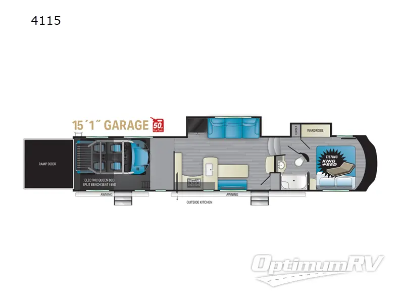 2022 Heartland Cyclone M-4115 RV Floorplan Photo