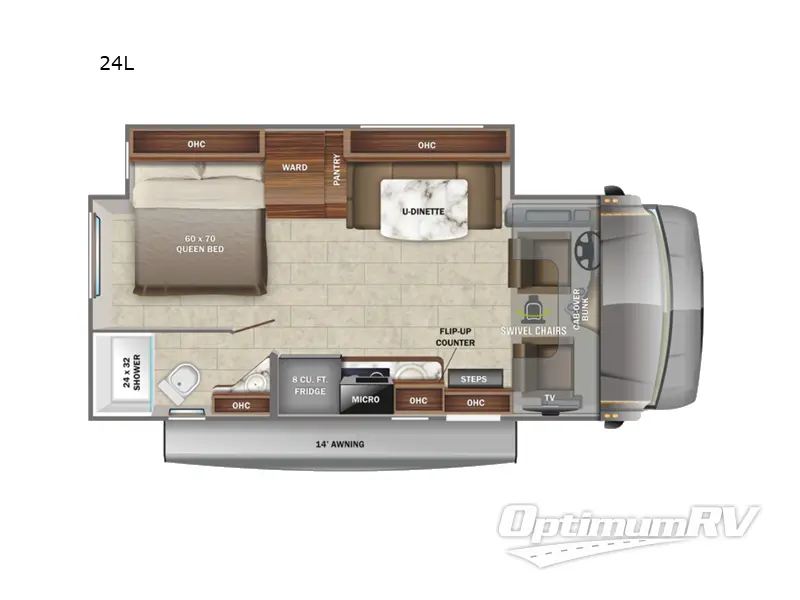 2022 Jayco Melbourne M-24 L SPRINTER RV Floorplan Photo