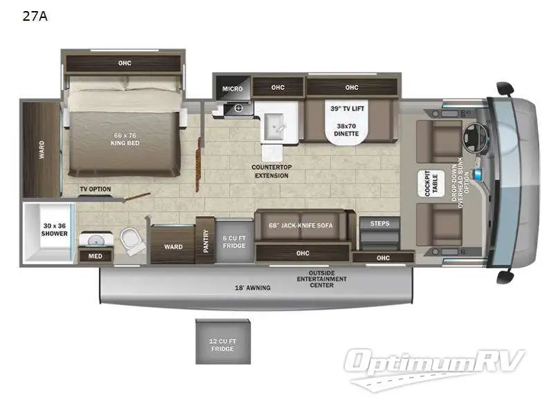 2023 Entegra Vision 27A RV Floorplan Photo