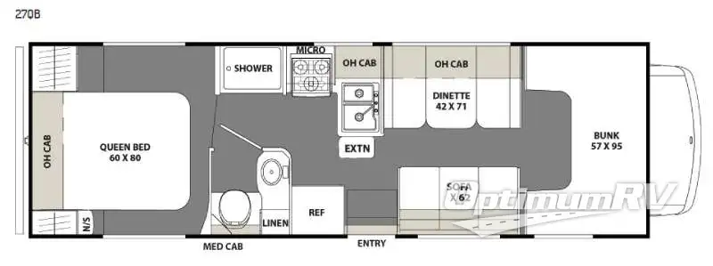 2016 Coachmen Freelander 27QB Chevy 4500 RV Floorplan Photo