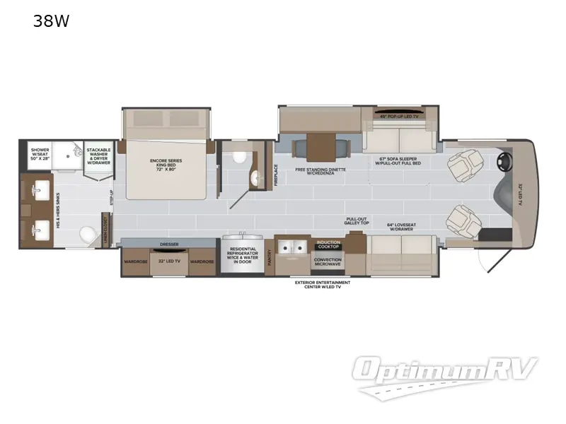 2022 Holiday Rambler Endeavor 38K Floorplan Photo
