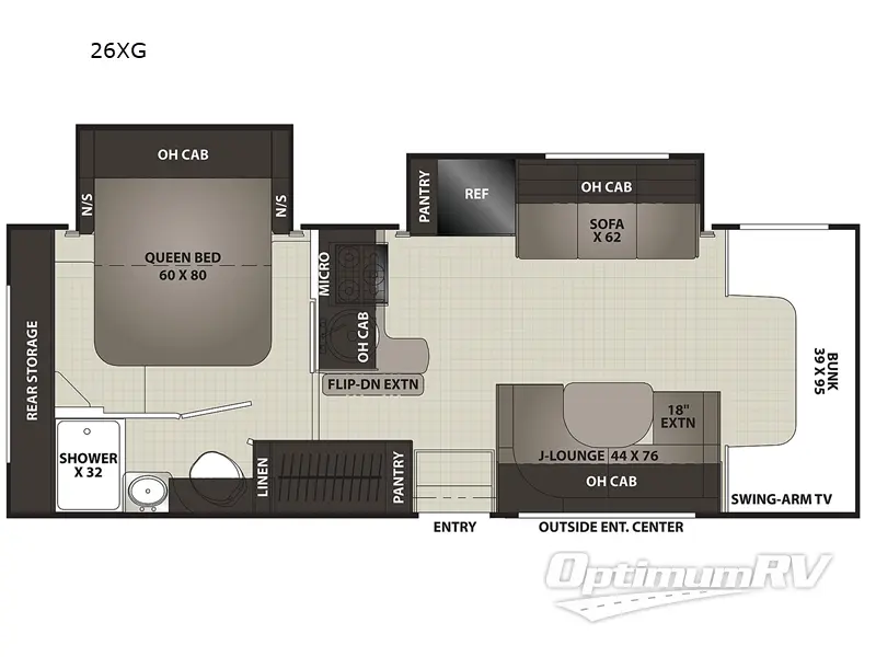 2023 Coachmen Cross Trail XL 26XG Ford E-450 RV Floorplan Photo