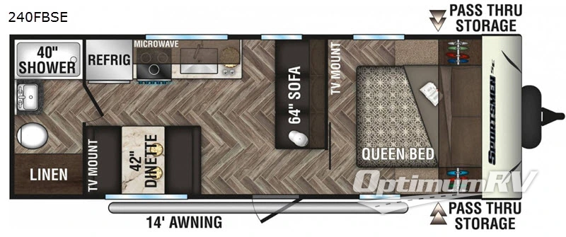 2020 KZ Sportsmen SE 240FBSE RV Floorplan Photo