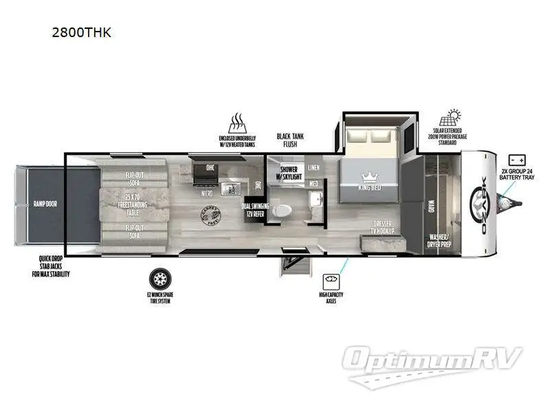 2024 Forest River Ozark 2800THK RV Floorplan Photo