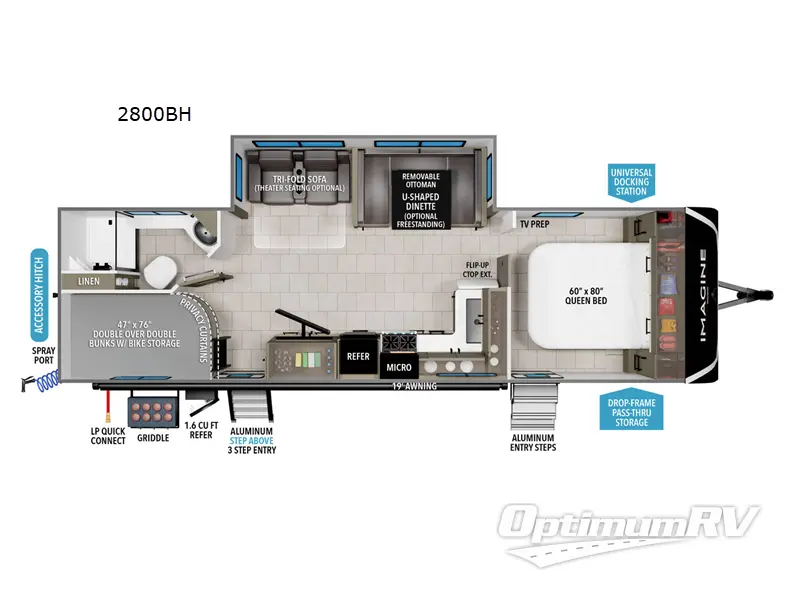 2025 Grand Design Imagine 2800BH Floorplan Photo