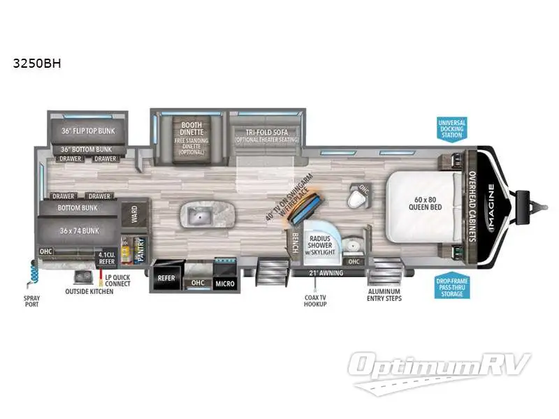 2022 Grand Design Imagine 3250BH RV Floorplan Photo