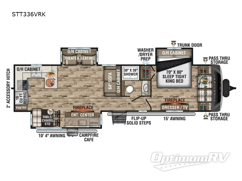 2024 Venture SportTrek Touring Edition STT336VRK RV Floorplan Photo