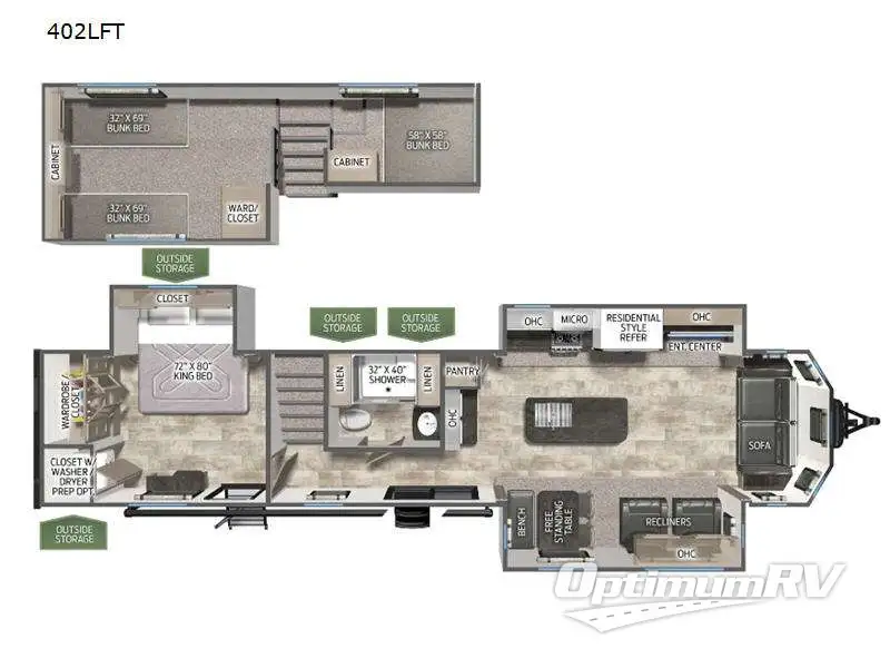 2025 Palomino Puma Destination 402LFT RV Floorplan Photo