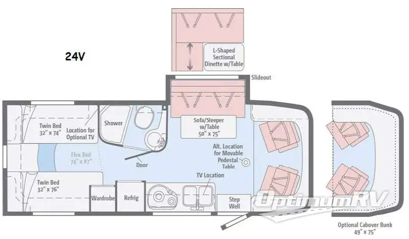 2016 Winnebago View 24V RV Floorplan Photo