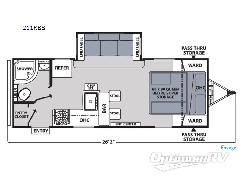 2022 Coachmen Apex Ultra-Lite 211RBS RV Floorplan Photo