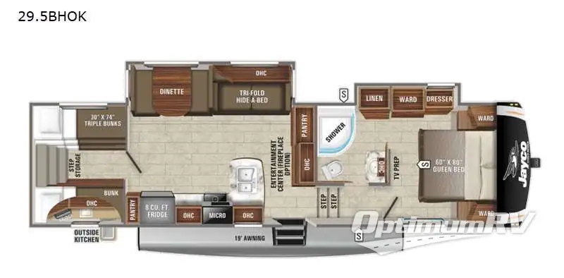 2021 Jayco Eagle 29.5BHOK RV Floorplan Photo