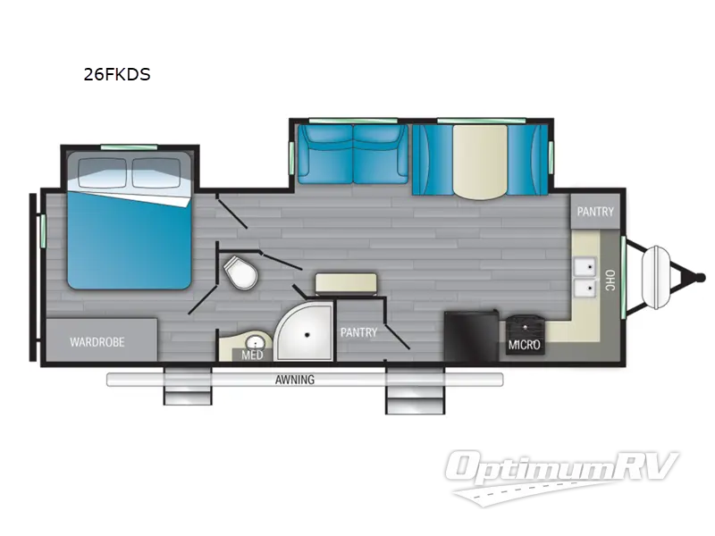 2022 Heartland North Trail 26FKDS RV Floorplan Photo