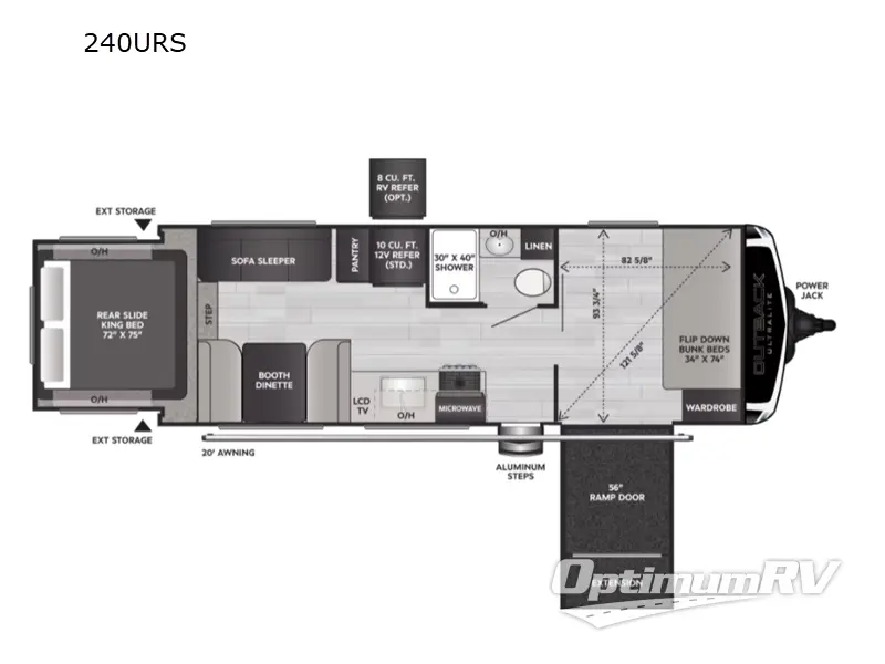 2022 Keystone Outback Ultra Lite 240URS RV Floorplan Photo