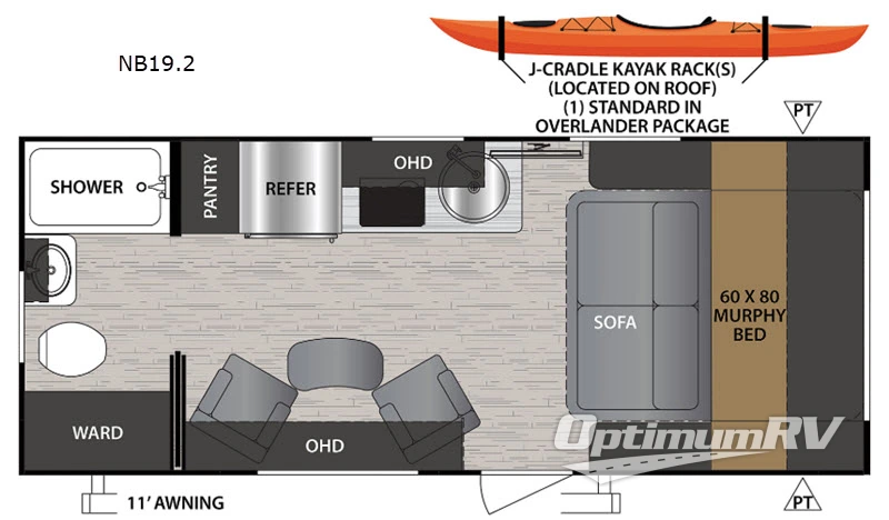2020 Forest River No Boundaries NB19.2 Floorplan Photo