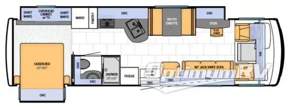 2013 Newmar Bay Star 3305 RV Floorplan Photo