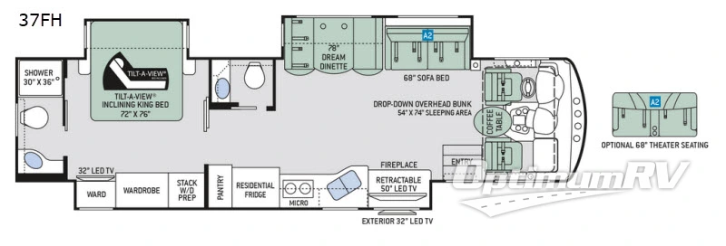 2018 Thor Challenger 37FH RV Floorplan Photo