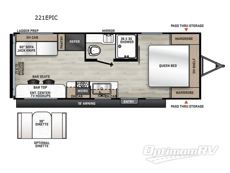 2025 Coachmen Catalina Summit Series 8 221EPIC RV Floorplan Photo