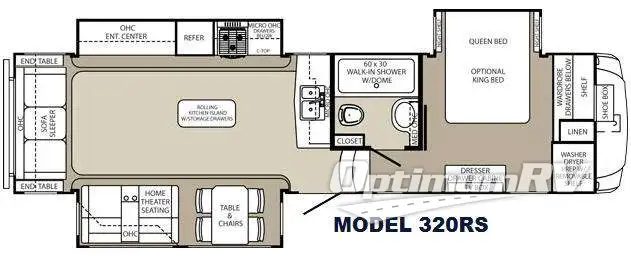 2015 Palomino Columbus F320RS RV Floorplan Photo