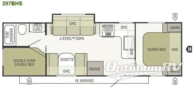 2012 Starcraft Autumn Ridge 297BHS Floorplan Photo