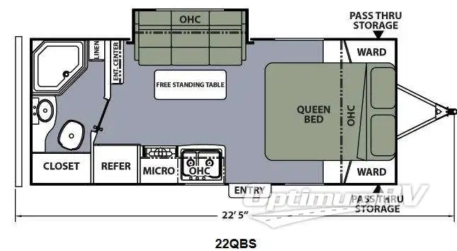 2015 Coachmen Apex Ultra-Lite 22QBS RV Floorplan Photo