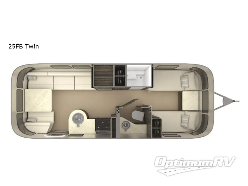 2020 Airstream International Signature 25FB Twin RV Floorplan Photo