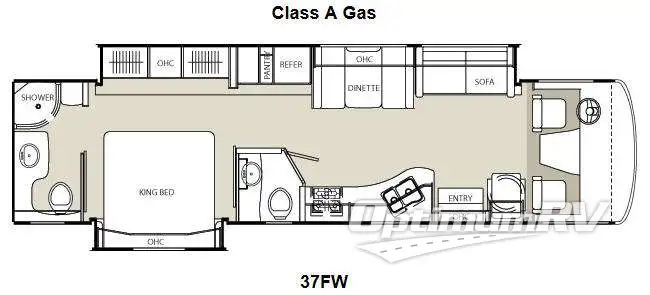 2013 Coachmen Encounter 37FW RV Floorplan Photo