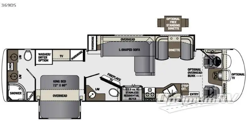 2016 Forest River Georgetown XL 369DS RV Floorplan Photo