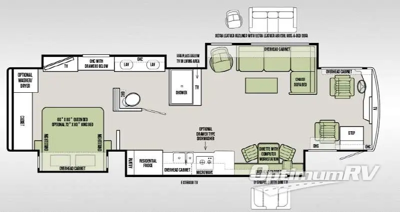 2015 Tiffin Allegro Bus 37 AP RV Floorplan Photo