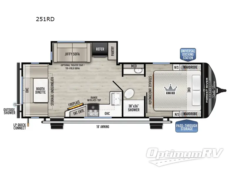 2025 East To West Della Terra 251RD RV Floorplan Photo