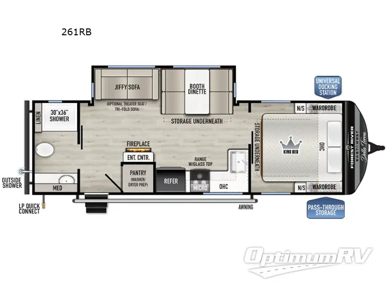 2025 East To West Della Terra 261RB Floorplan Photo