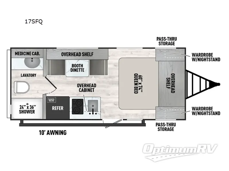 2025 Viking Viking 3K Series 17SFQ RV Floorplan Photo